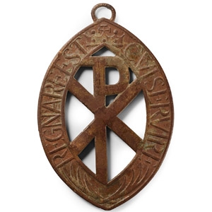 Post Medieval Bronze Arch-Fellowship of Saint Stephen Pendant