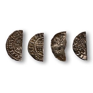 English Medieval Coins - Mixed Cut AR Halfpenny Group [4]