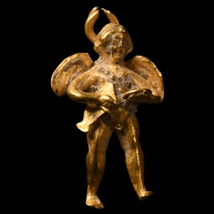 Roman Gold Cupid Pendant