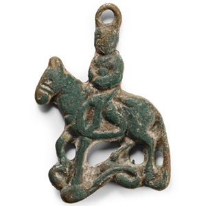 Tang Bronze Horseman Pendant