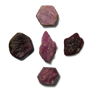 Natural History - Hexagonal Ruby Crystal Group