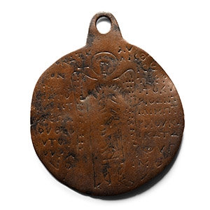 Psalm 91 Related Gnostic Bronze Talisman Pendant