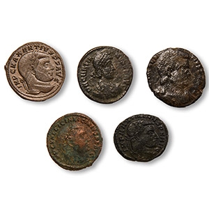 Ancient Roman Imperial Coins - Mixed AE Follis Group [5]