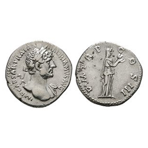 Hadrian - Pietas AR Denarius