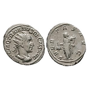 Ancient Roman Imperial Coins - Trajan Decius - Uberitas AR Antoninianus