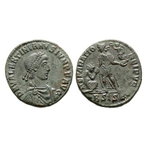 Ancient Roman Imperial Coins - Valentinian II - AE Follis