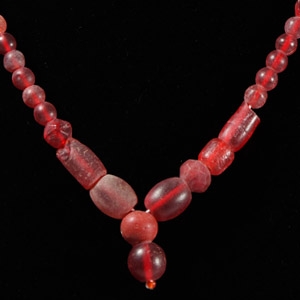 Mixed Red Bead Necklace