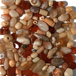 Western Asiatic Mixed Agate and Carnelian Bead Group