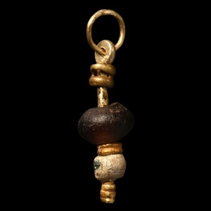 Western Asiatic Gold Pendant with Beads