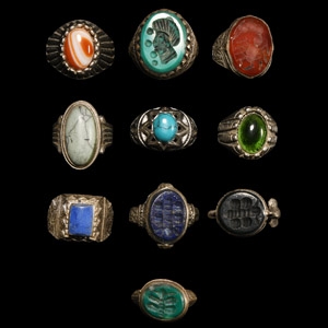 Mixed Silver-Coloured Metal Ring Group