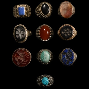 Mixed Silver-Coloured Metal Ring Group