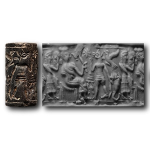 Stone Cylinder Seal with Worship Scene