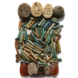Faience Bead and Scarab Collection