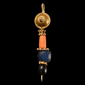 Roman Gold Beaded Pendant