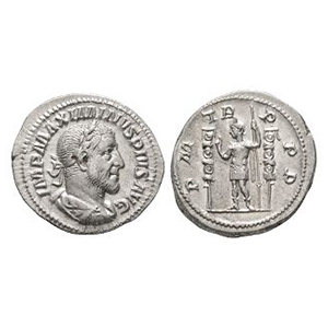Maximinus I, Thrax - Two Standards AR Denarius