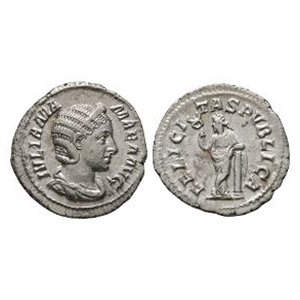 Ancient Roman Imperial Coins - Julia Mamaea - Felicitas AR Denarius