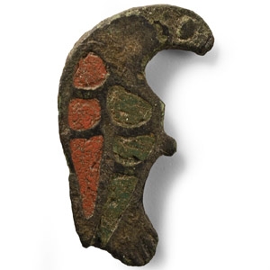 Roman Enamelled Bronze Eagle Plate Brooch
