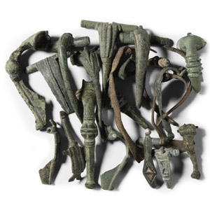 Roman Bronze Bow Brooch Group