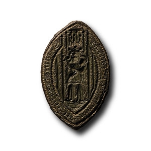 Bronze Vesica-Shaped Ecclesiastical Seal Matrix