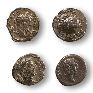 Group of Four [4] AR and Fourrée Denarii of Septimius Severus.
