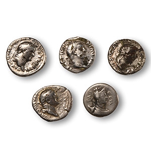 Ancient Roman Imperial Coins - Early Mixed AR Denarius Group [5]