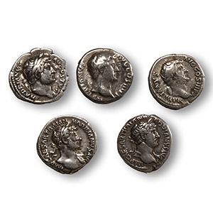 Ancient Roman Imperial Coins - Hadrian - AR Denarius Group [5]
