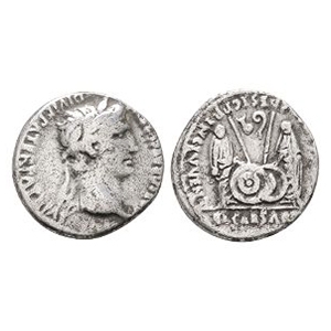 Ancient Roman Imperial Coins - Augustus - Gaius and Lucius AR Denarius