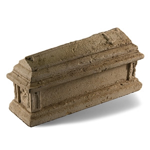 Carved Gothic Style Limestone Tomb Model