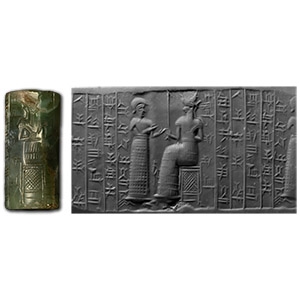 Large Middle Elamite Cylinder Seal of Kidnu, Chief Overseer of King Tan-Ruhurater II