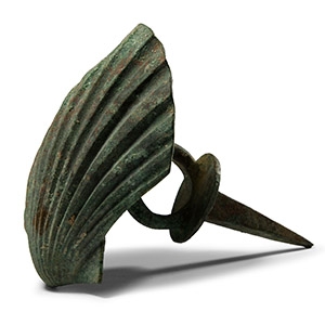 Roman Bronze Scallop Shell Chariot Mount