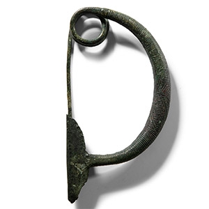 Massive Archaic Greek Bronze Bow Brooch
