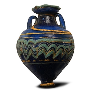Greek Core-Formed Glass Aryballos