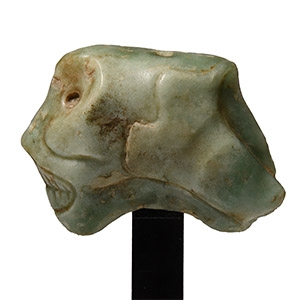 Mesoamerican Costa Rican Jadeite Ceremonial Jaguar Mace Head