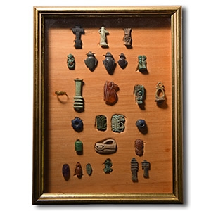 Egyptian Hardstone and Faience Amulets and Other Items