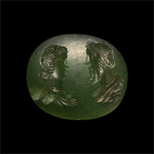 Gemstone with Facing Busts