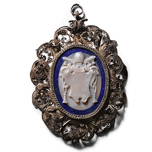Silver Plaque with Papal Heraldic Cameo