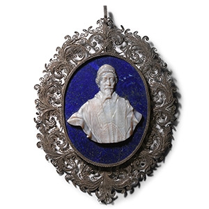 Silver Plaque with Cameo of Pope Alexander VII