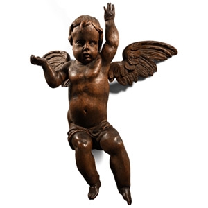 Large Wooden Putto