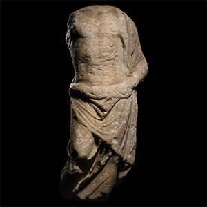 Roman Marble Draped Torso of Asclepius