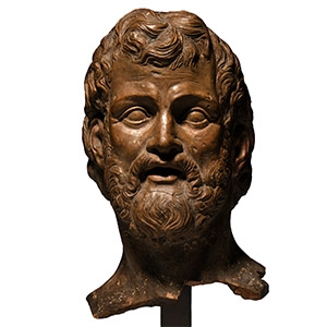 Terracotta Head of a Bearded Man