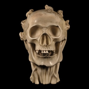 Carved Marble Memento Mori Skull