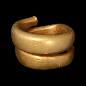 Bronze Age Heavy Gold Spiral Hair Ring