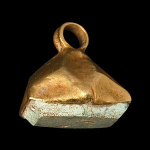 Egyptian Gold Mounted Feldspar(?) Pendant