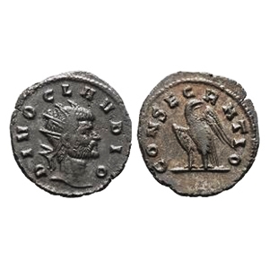 Claudius II (Claudius Gothicus) - Eagle AE Antoninianus