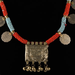 Tribal Silver Coloured Metal Necklace