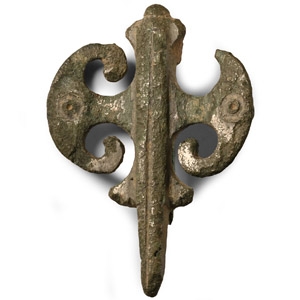 Bronze Double Axe-Shaped Plate Brooch