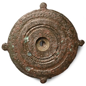 Roman Bronze Discoid Plate Brooch