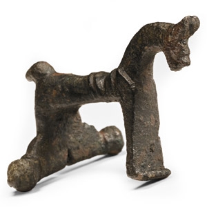 Roman Bronze Horse Bow Brooch