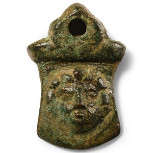 Roman Bronze Figural Escutcheon