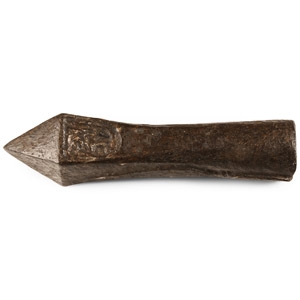 Medieval Socketted Iron Crossbow Bolt Head with Heraldic Shield Makers Mark